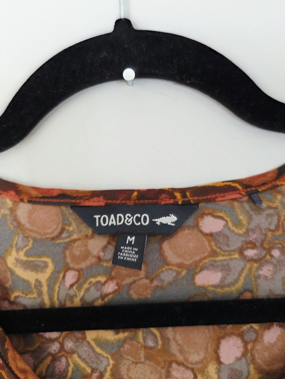 Toad & Co Crusher Maxi Dress Rust Green Floral Print Size Medium - Picture 4 of 9